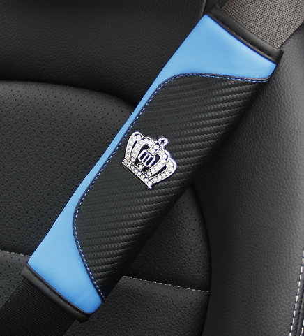 High Quality Diamond Crown Car Seat Belt Cover Shoulder Pad Handbrake Gear Lever Interior Accessories