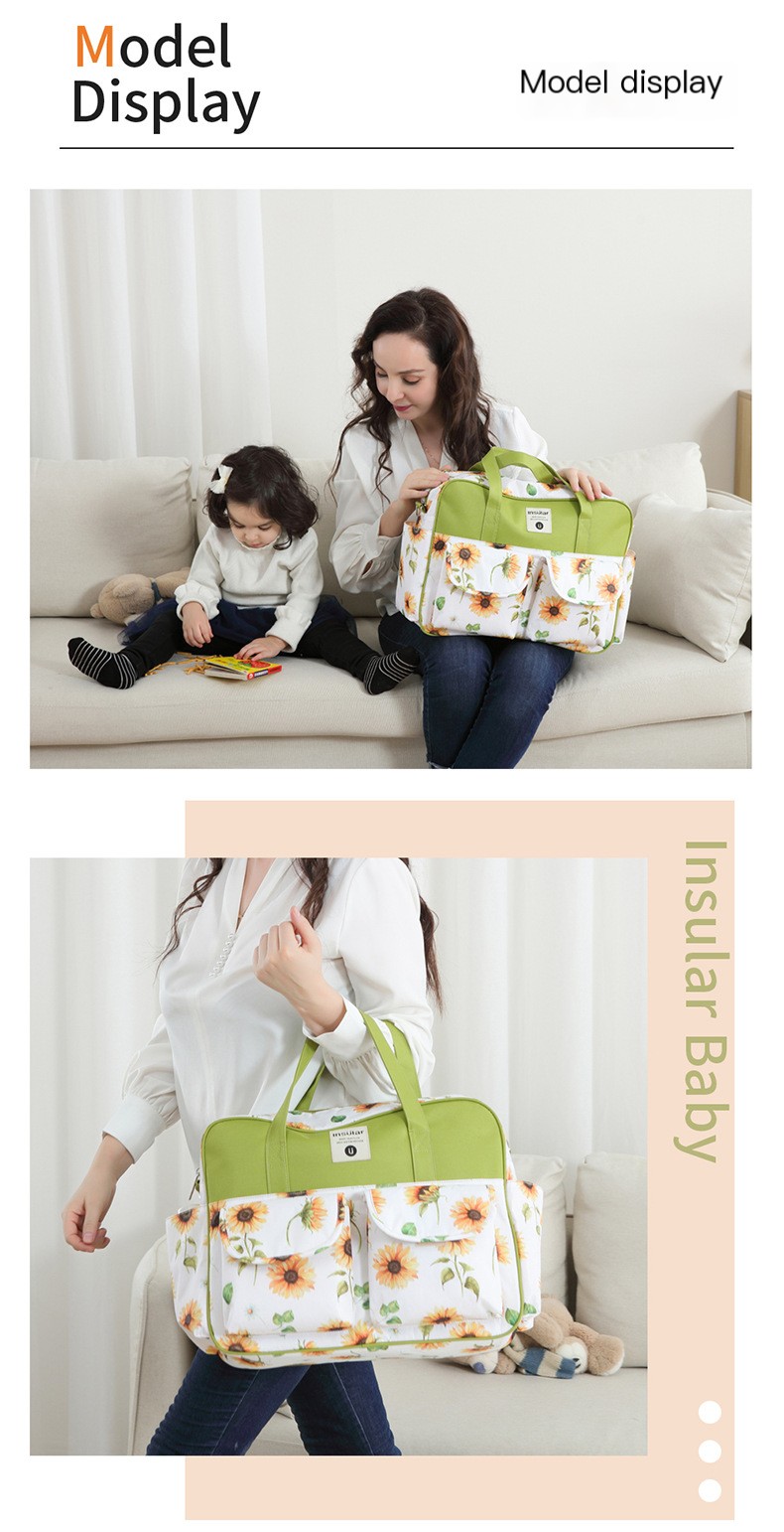Yinxiuli Pregnant Women's Multifunctional Crossbody Mummy Bag Fashionable Waterproof Mother and Baby Bag Portable Bag for Production Mother Bag Cross Border
