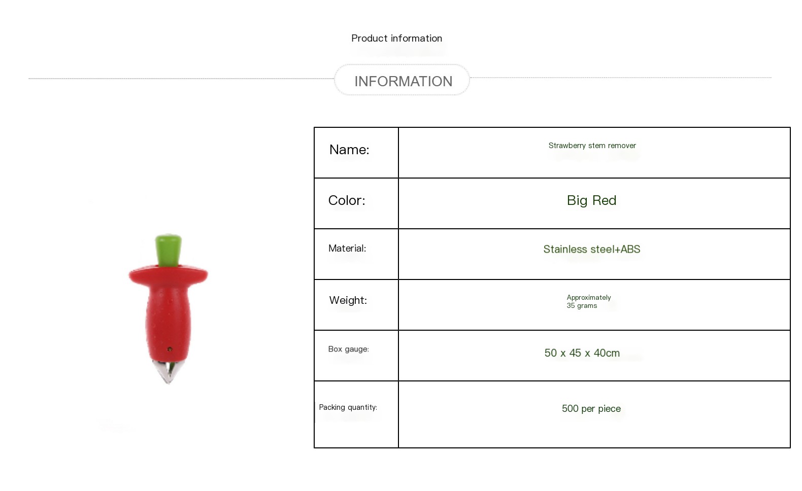 Strawberry Huller Image 1