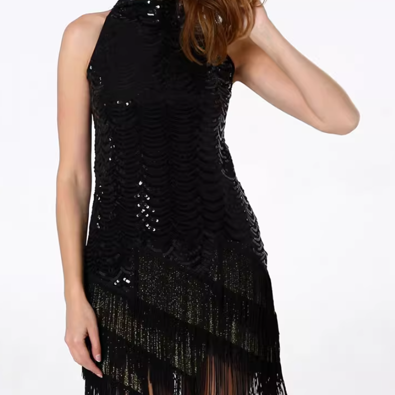 Sequined Fringe Dress Image 2