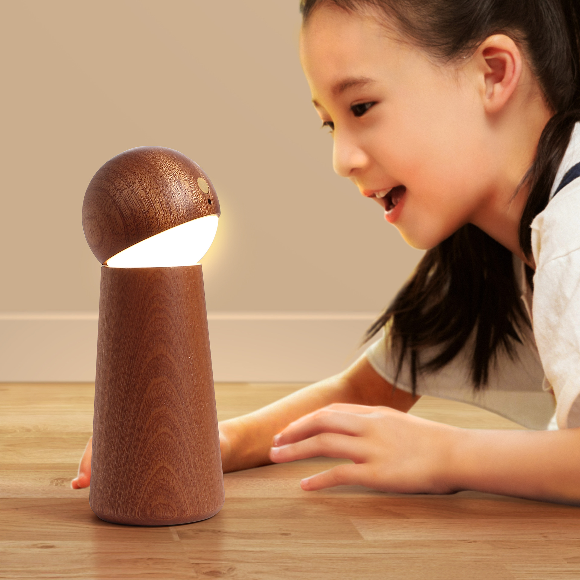 Voice-Controlled Wooden Night Light
