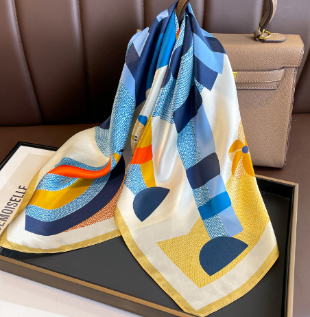 Vanguard Silk Scarf - Blue Color
