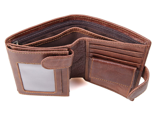 J.M.D Genuine Leather Wallet Brown