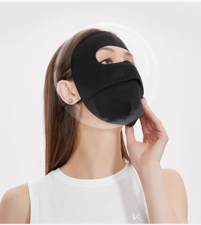Model wearing full face mask