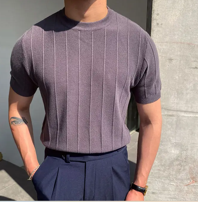 Men's Korean Round Neck T-Shirt 9