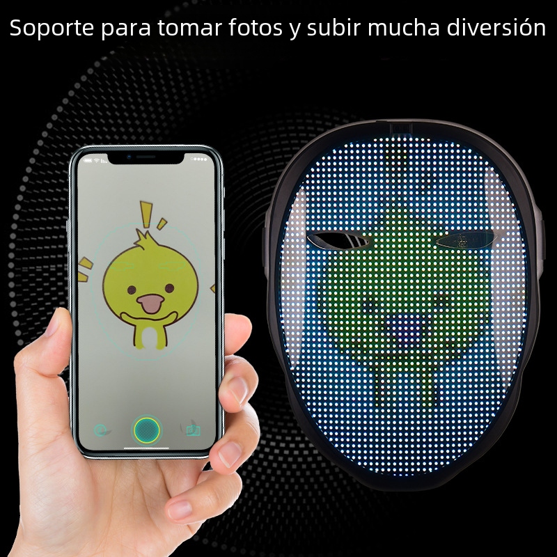 LED Colorful APP Face Mask Image 1