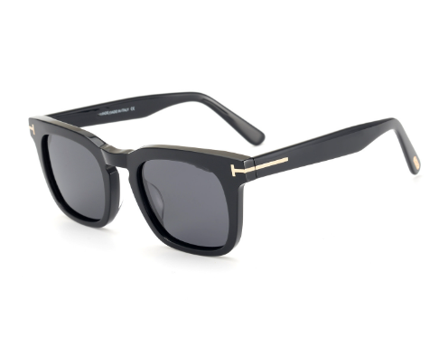 New High Quality TF751 High quality Full frame sunglasses for men and women Stylish frame Temford- Black image