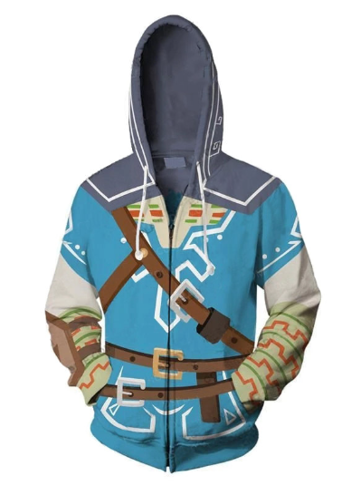 3D Anime Printed Zip-Up Hoodie Image 2