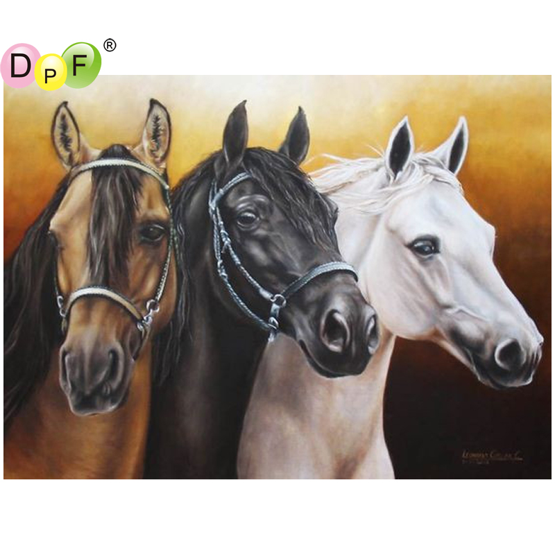 Diamond Painting Kit - Three Horses