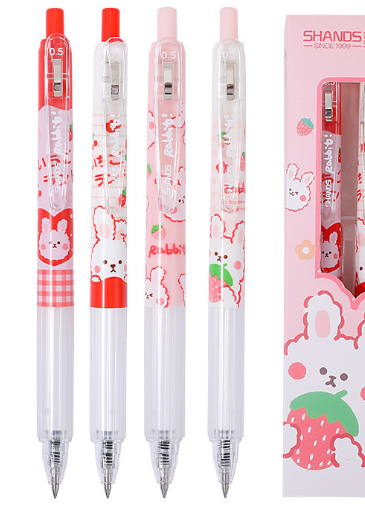 Strawberry Bunny Gel Pen 1
