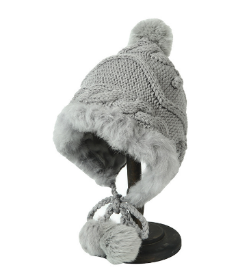 Cute Ears Thick Wool Hat Cape
