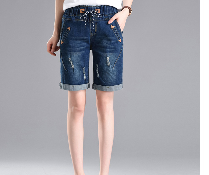 Summer Women's Distressed Denim Shorts
