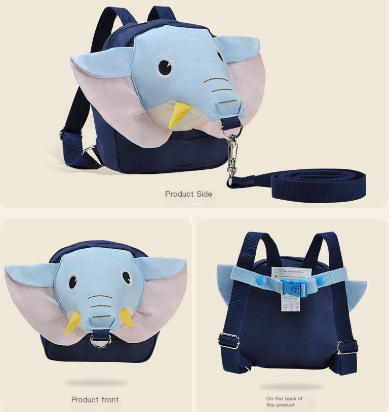 Blue Elephant Backpack Image 1