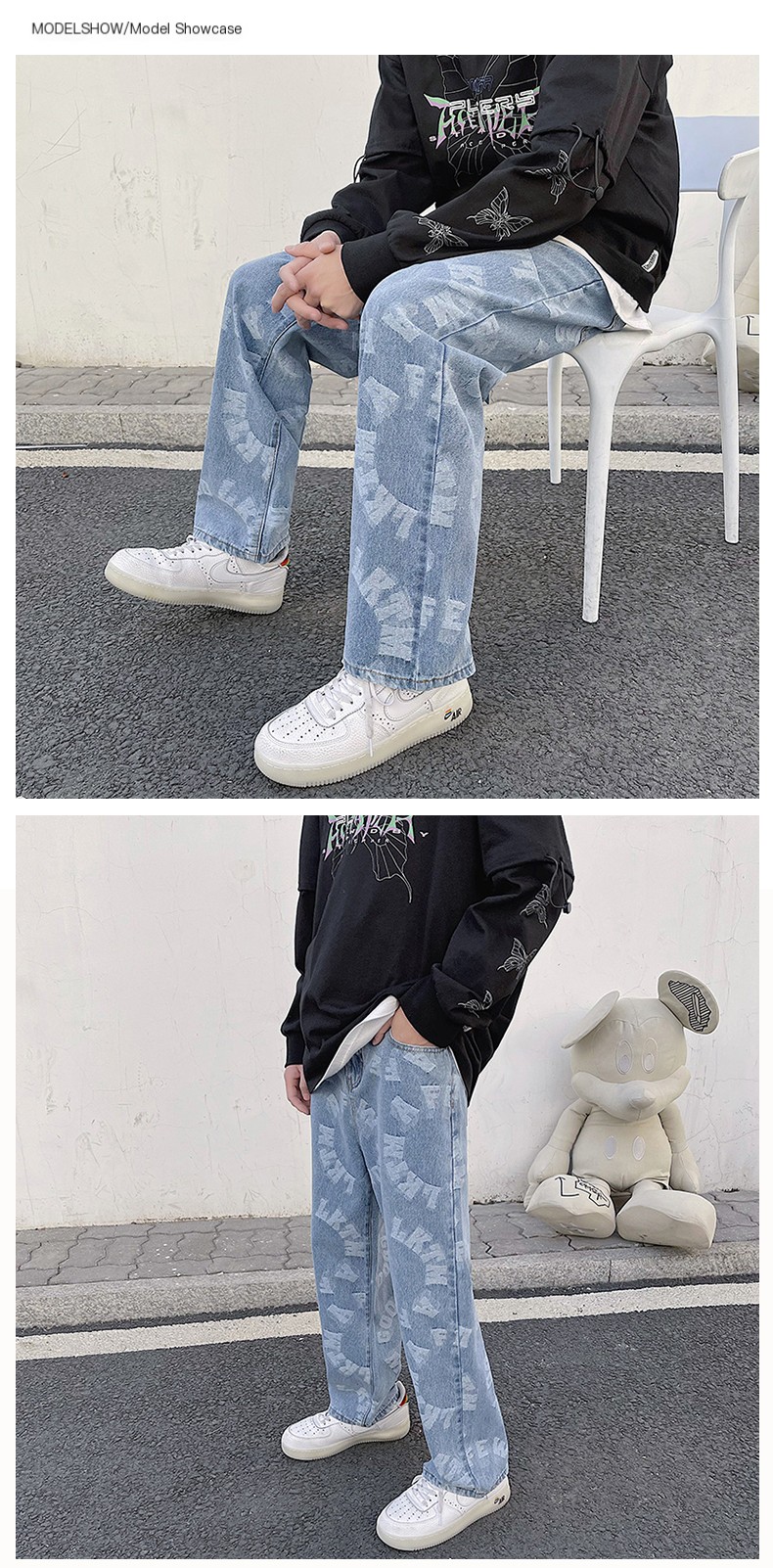 High Street Retro Hole Jeans 3