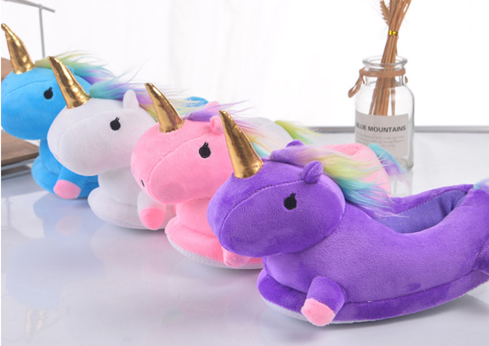 Color Variations of Unicorn Warm Slippers