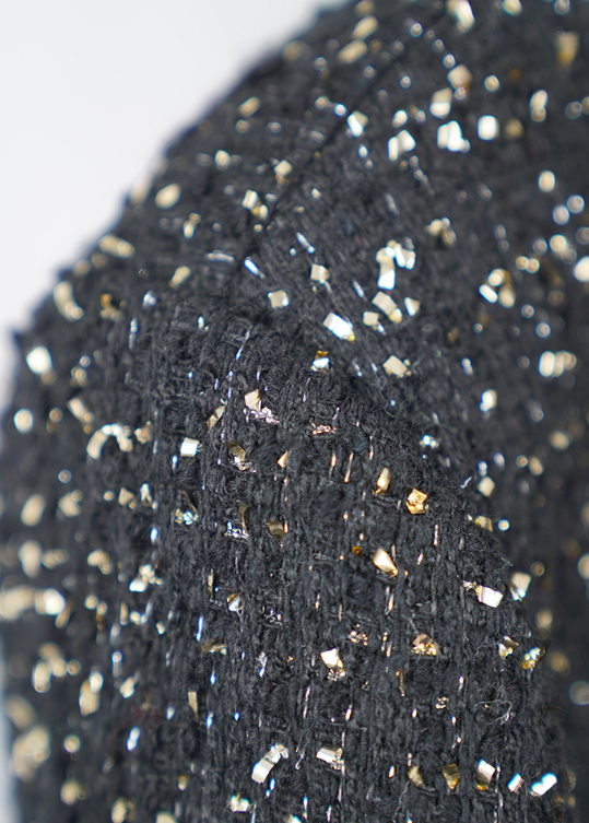 Stylish black coat detail