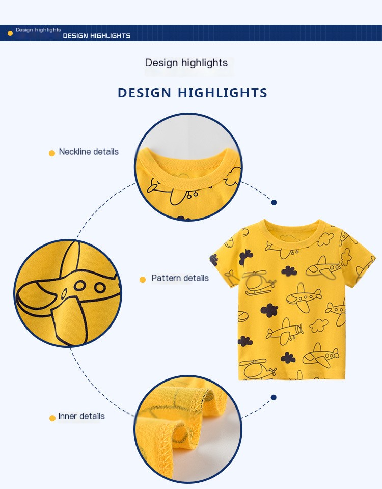 Boy's Summer T-Shirt Yellow