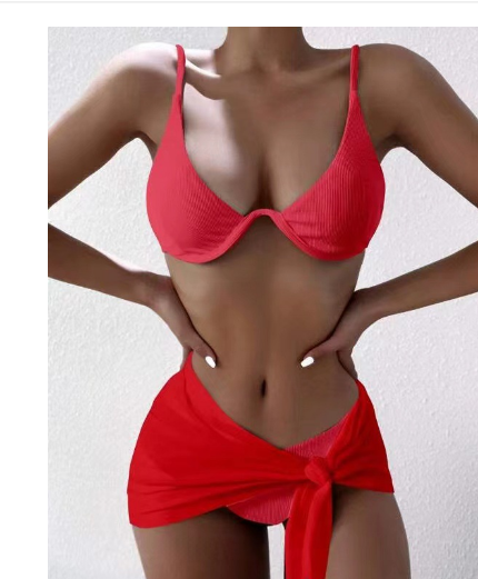 Ribbed High Cut Swim Set Image 4