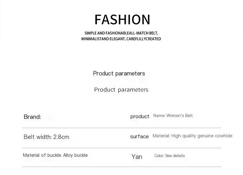 Women's Leather Belt 1