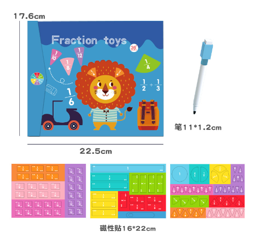 Children Magnetic Fraction Math Toys