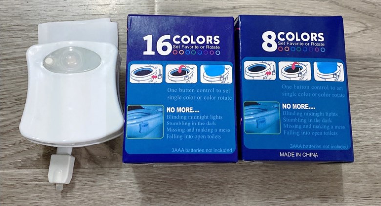 Toilet Night Light Colorful Display