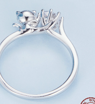 Platinum Plated Oil Drop Cute Animal Ring Bracelet Image 3