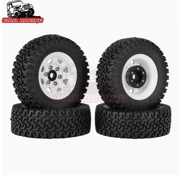 Metal Beadlock Wheel Rim Tire Set Image 6