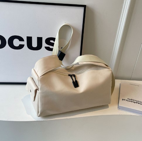 Large Capacity Student Canvas Bag - Light Green