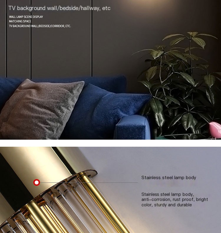Luxury Crystal Wall Lamp Image 2