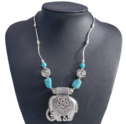 Elephant Turquoise Pendant