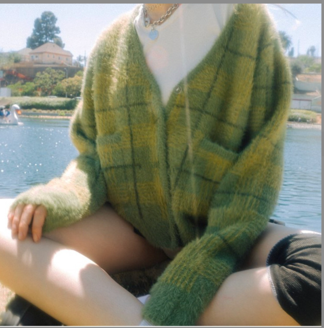 Plaid Cardigan