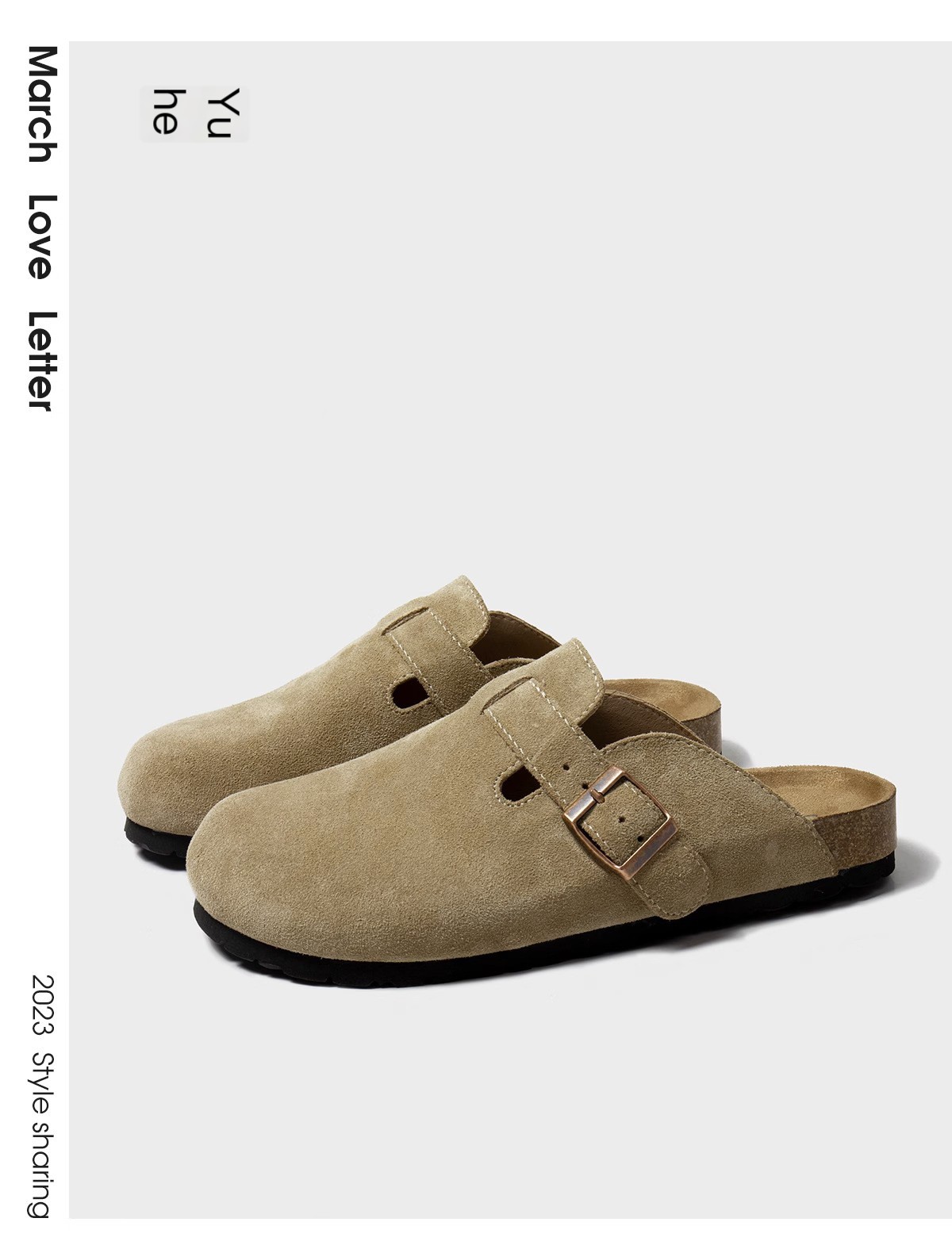 [Weiwei girl] all-leather Boken women's shoes thick bottom slippers flat fishing Boken shoes closed toe half slippers women