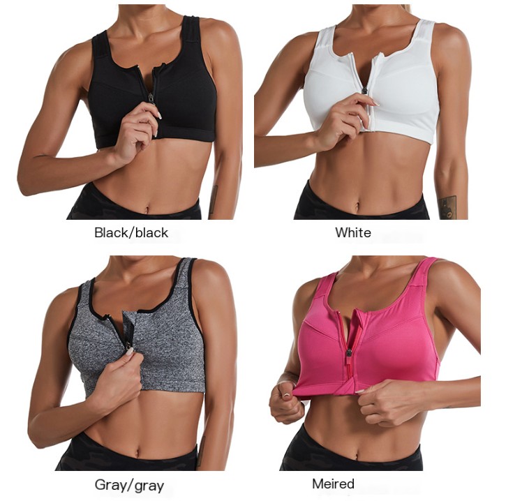 Women's Zip-Up Sports Bra