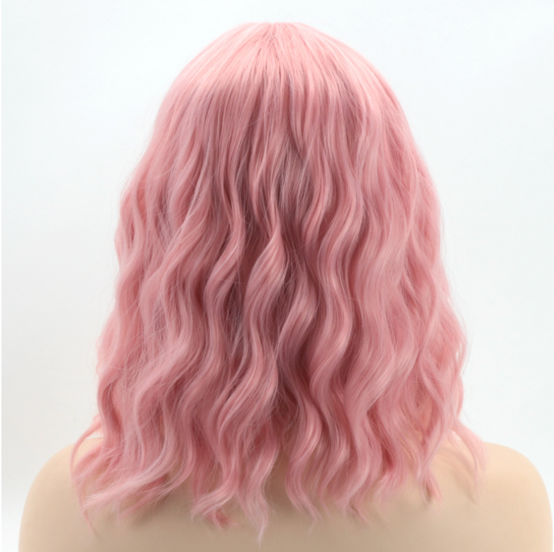 Pink Curly Hair Style 2
