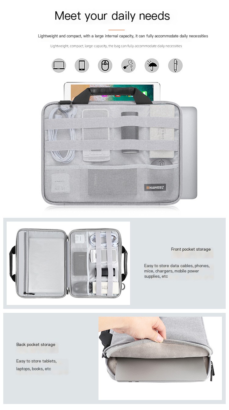 Multifunctional Laptop Bag - Grey