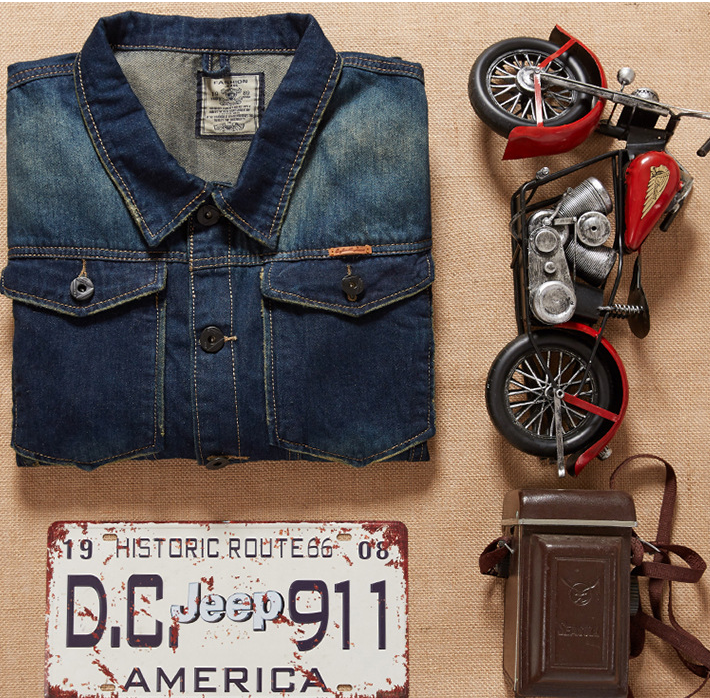 Men's Denim Jacket Close Up