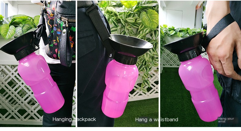 Portable Dog Water Fountain Gray