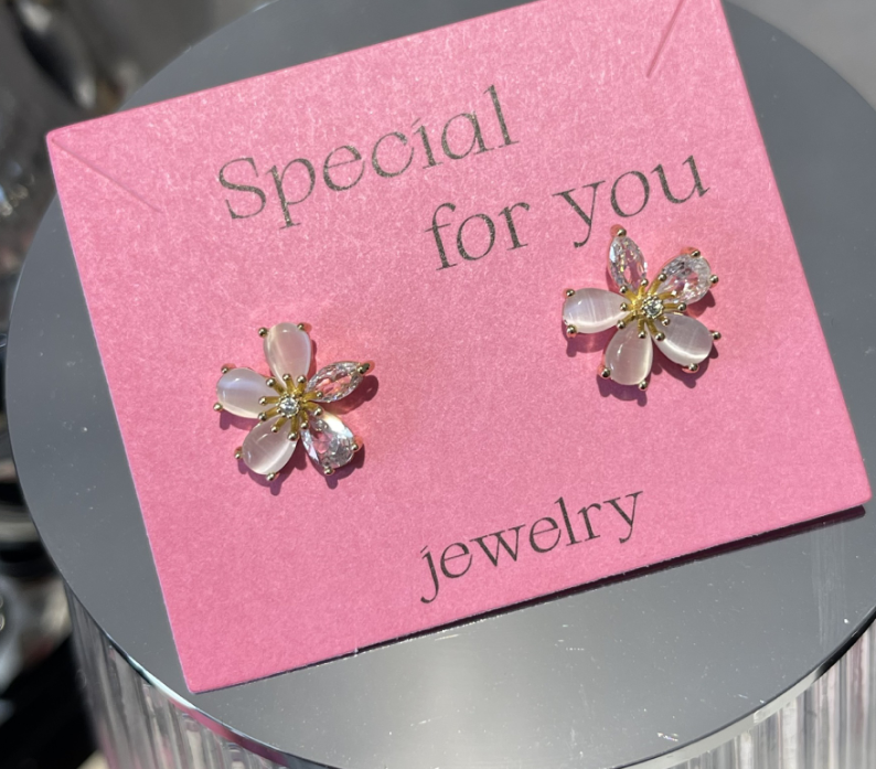 Korean flower earrings