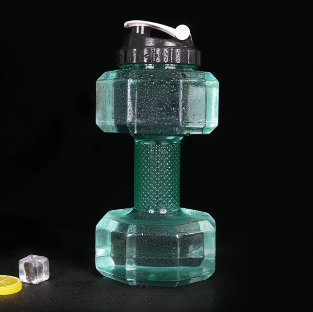 Dumbbell Water Bottle Yellow