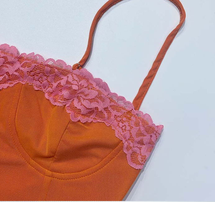 Flame Orange Dress Fashion Forward