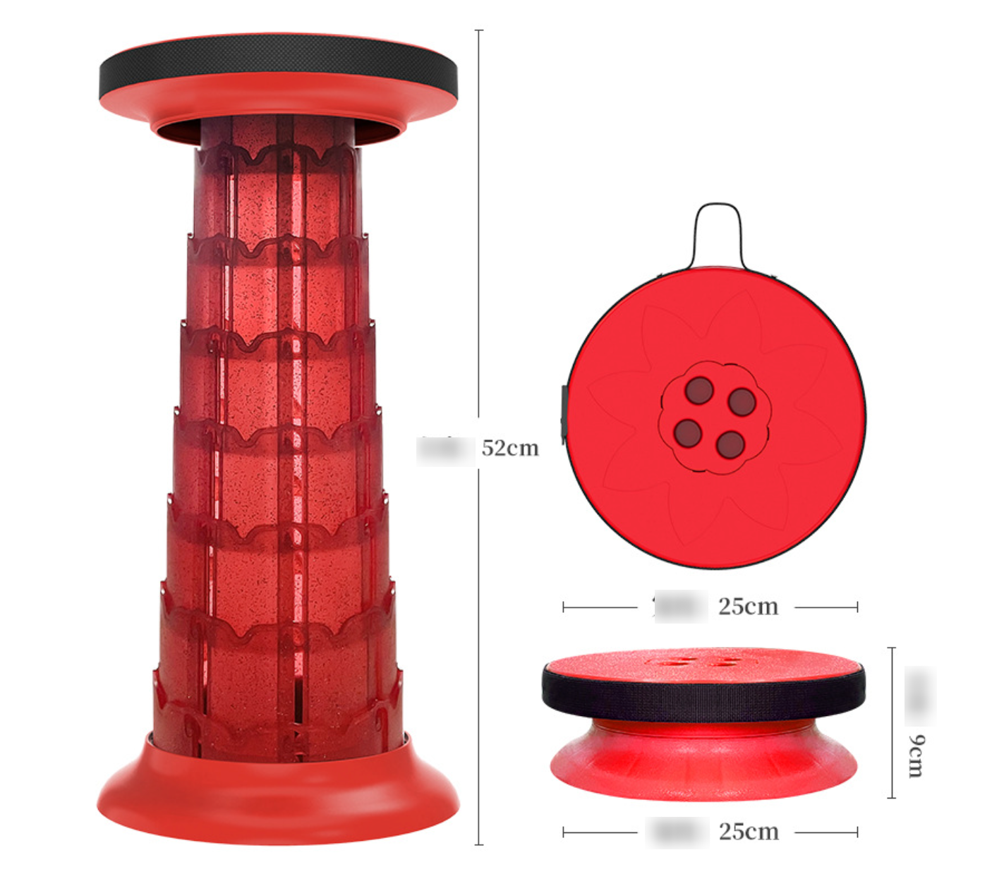 Portable Adjustable Folding Stool