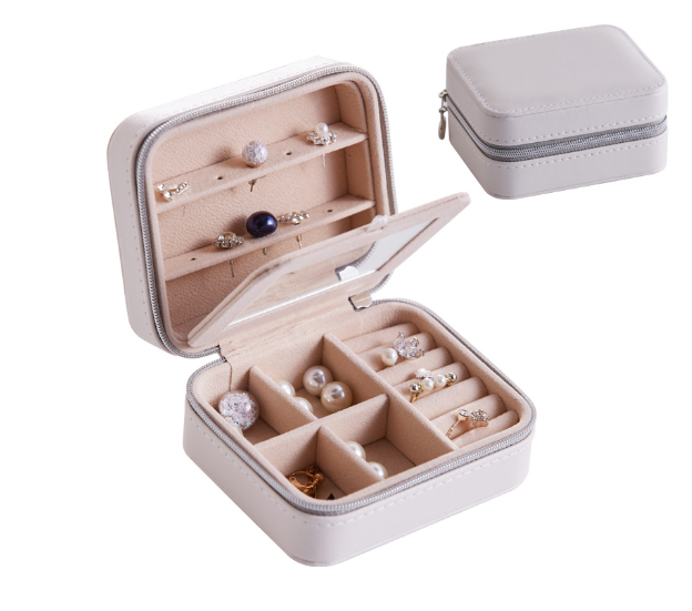 Travel Portable Jewelry Box - White
