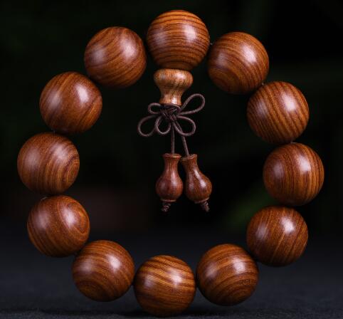 Golden Silk Sandalwood Beads Bracelet