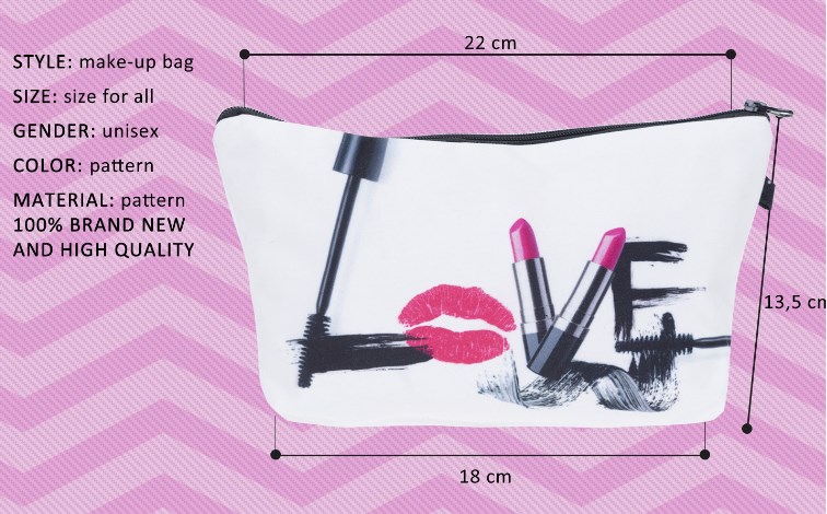 Eyelash Pattern Makeup Bag