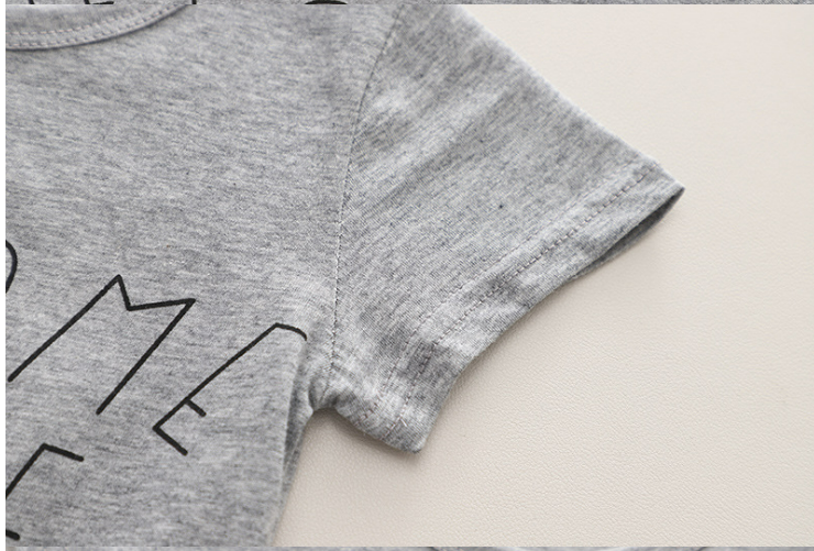 Children T-shirt Suit Gray