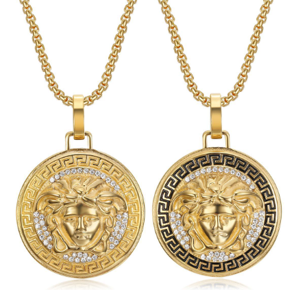 Hip-Hop Medusa Pendant Necklace