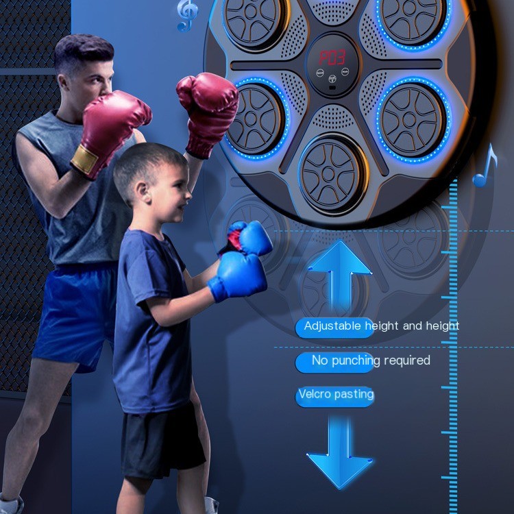 Intelligent music boxing machine household adult children reaction electronic target height adjustable wall target Sanda training equipment image