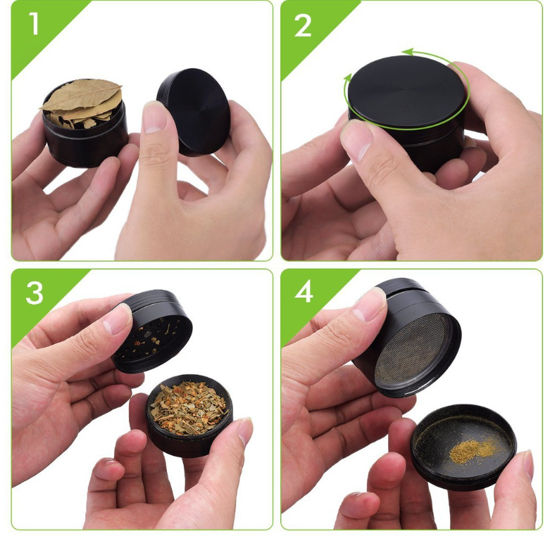 Grinder with herbs