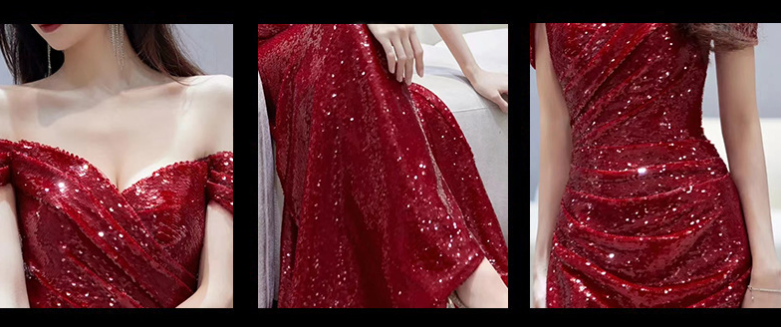 One-shoulder dress in various sizes