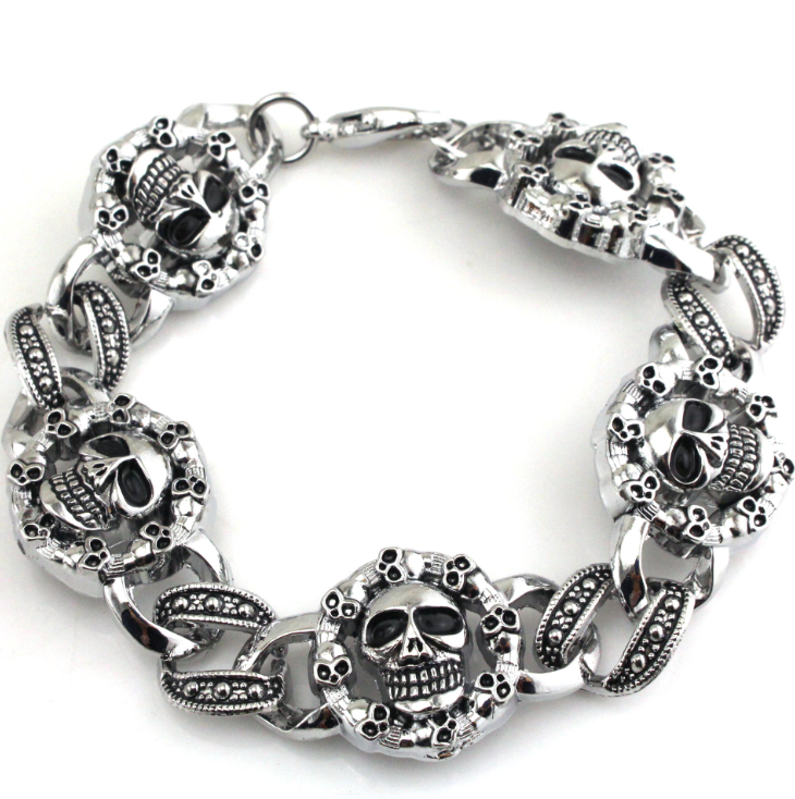 Men's Metal Skull Bracelet